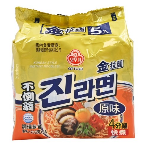 【卡娃依企業行】進口日本&韓國零食百貨專賣店OTTOGI 不倒翁金拉麵原味 120g-細節圖3