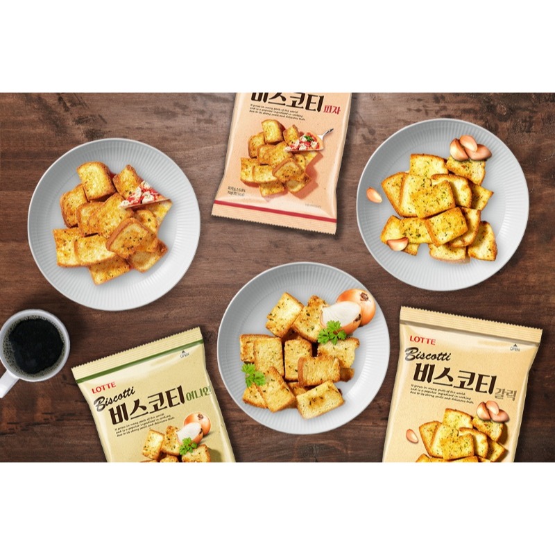 【卡娃依企業行】進口零食專賣店~韓國 樂天LOTTE 法式麵包餅乾-大蒜/ 披薩 /洋蔥-細節圖3