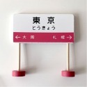 日本 Can★Do 木製火車站牌 車站站牌 玩具車 配件 造景 擺飾 裝飾-規格圖4