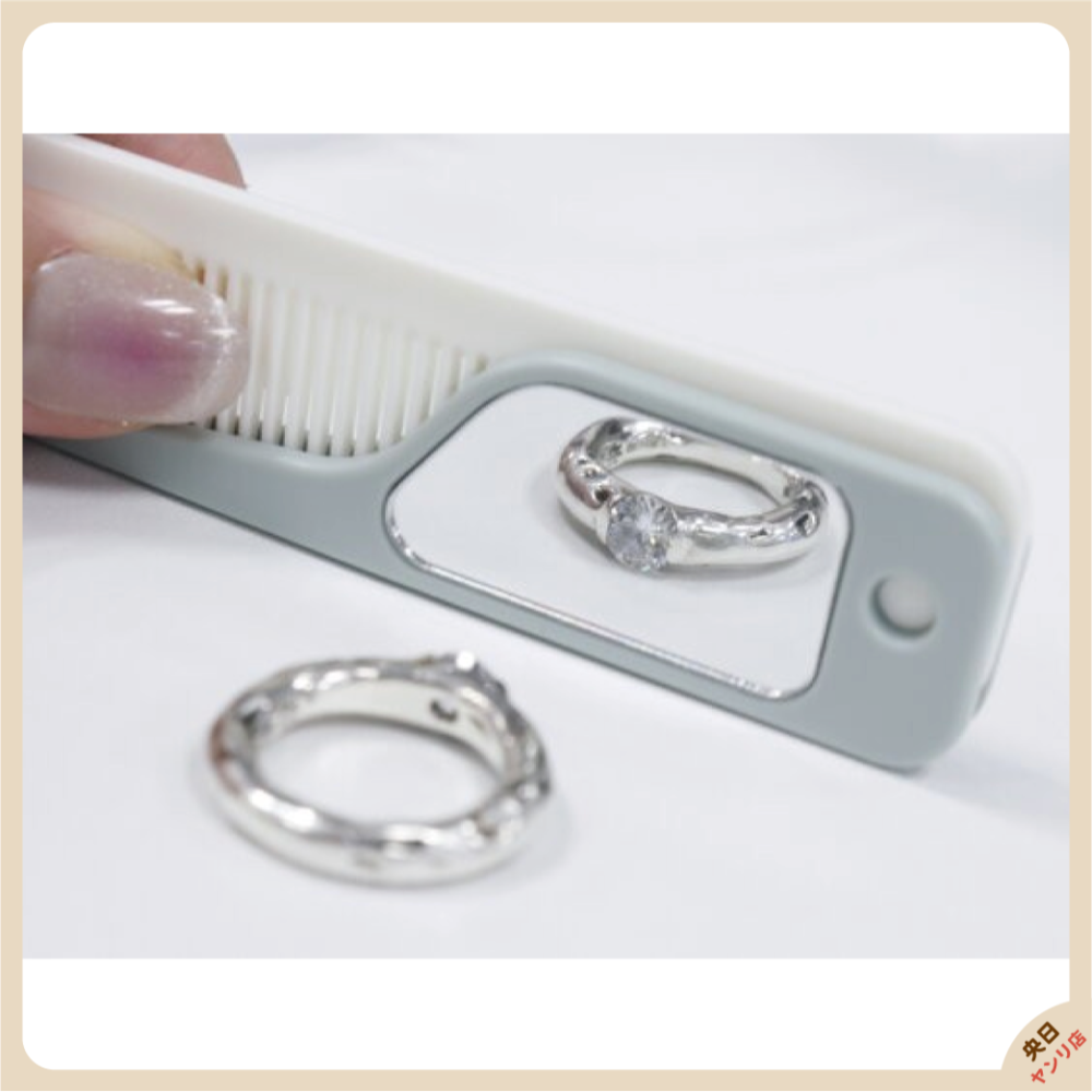 ✨新品·免運·隔日到貨✨日本 鏡梳 折疊鏡梳 梳子 鏡子 瀏海梳 尖頭梳 迷你 便攜 小鏡子 化妝鏡 迷你鏡-細節圖5