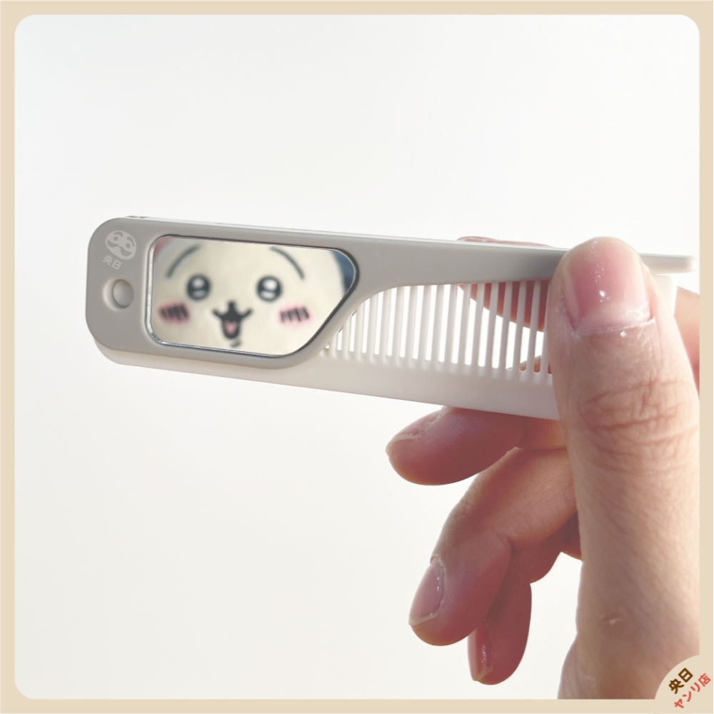 ✨新品·免運·隔日到貨✨日本 鏡梳 折疊鏡梳 梳子 鏡子 瀏海梳 尖頭梳 迷你 便攜 小鏡子 化妝鏡 迷你鏡-細節圖7