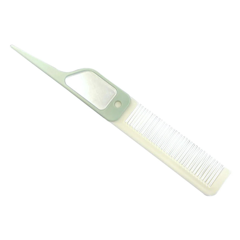 ✨新品·免運·隔日到貨✨日本 鏡梳 折疊鏡梳 梳子 鏡子 瀏海梳 尖頭梳 迷你 便攜 小鏡子 化妝鏡 迷你鏡-規格圖7