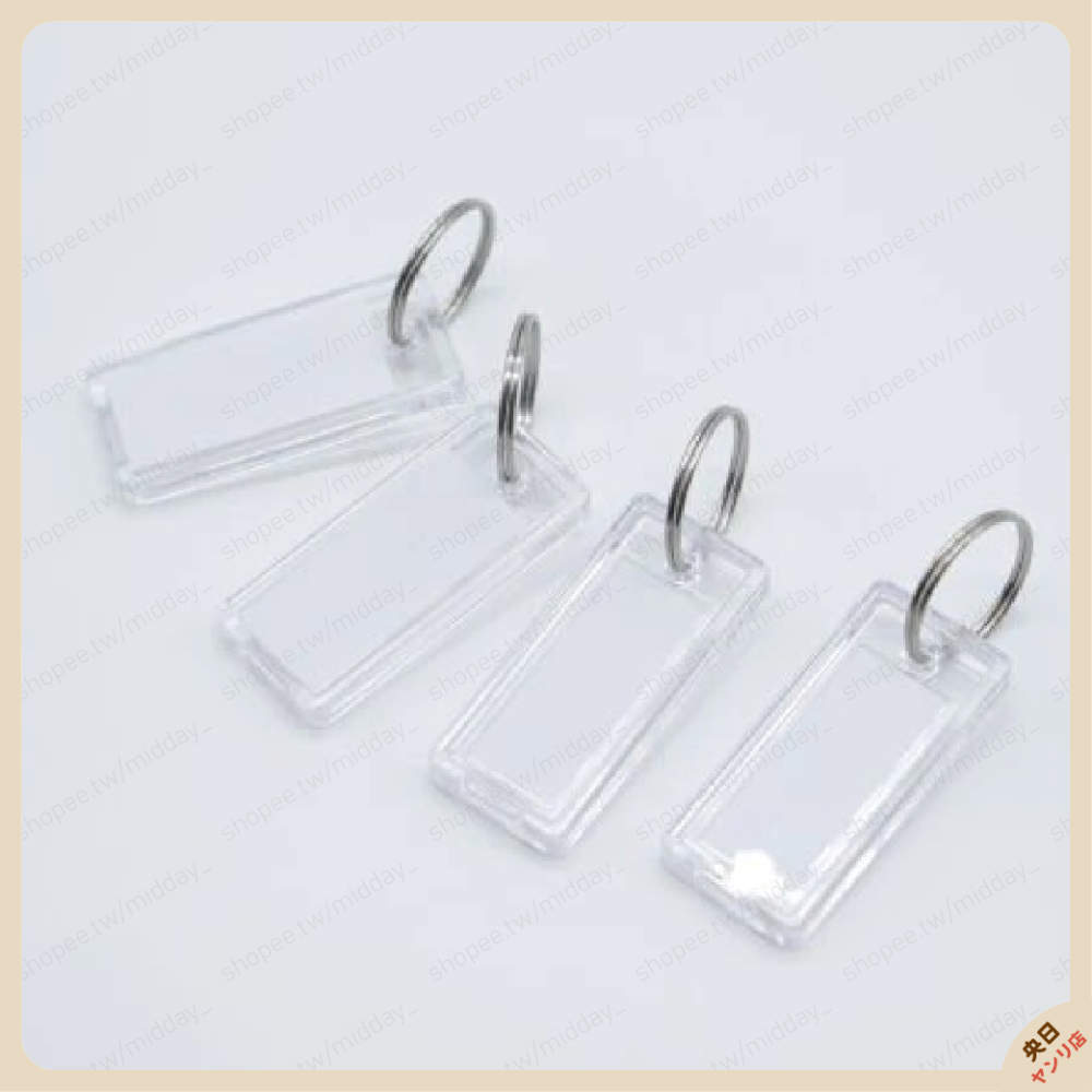 日本 SURUGA 透明鑰匙圈 愛心鑰匙圈 吊牌鑰匙圈 方形鑰匙圈 名牌鑰匙圈 鑰匙圈-細節圖5