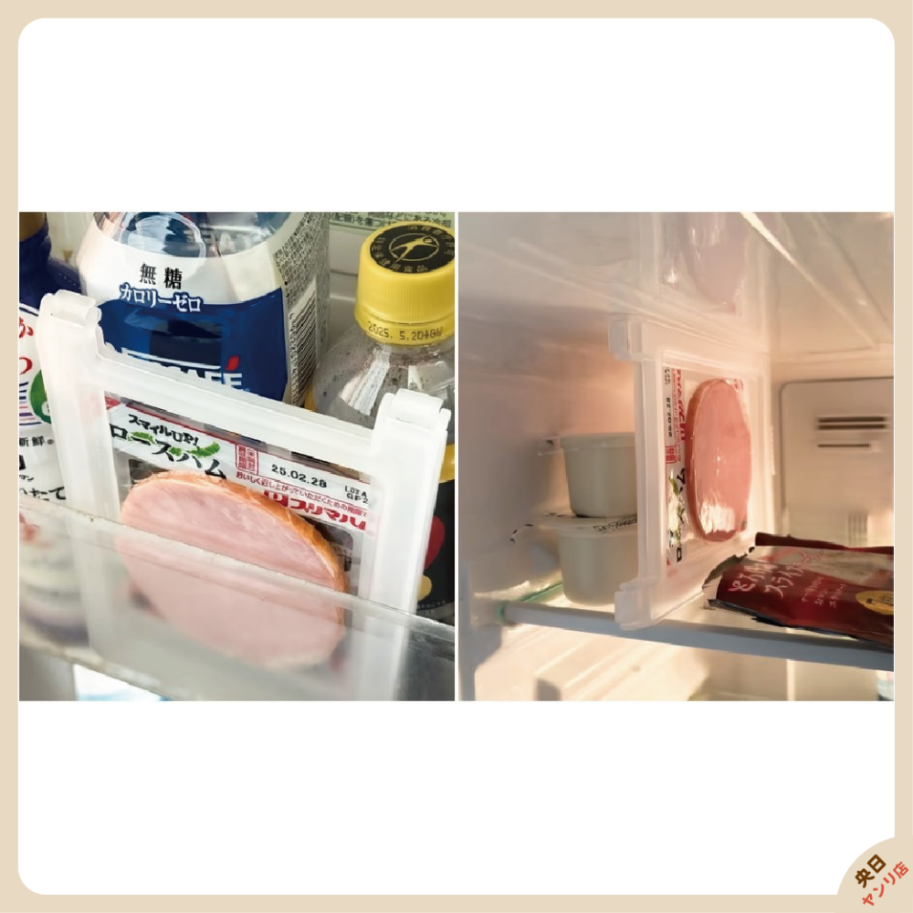 日本 SURUGA 火腿培根 收納夾 保存盒 培根收納 火腿收納 冰箱收納盒 冷藏收納-細節圖6