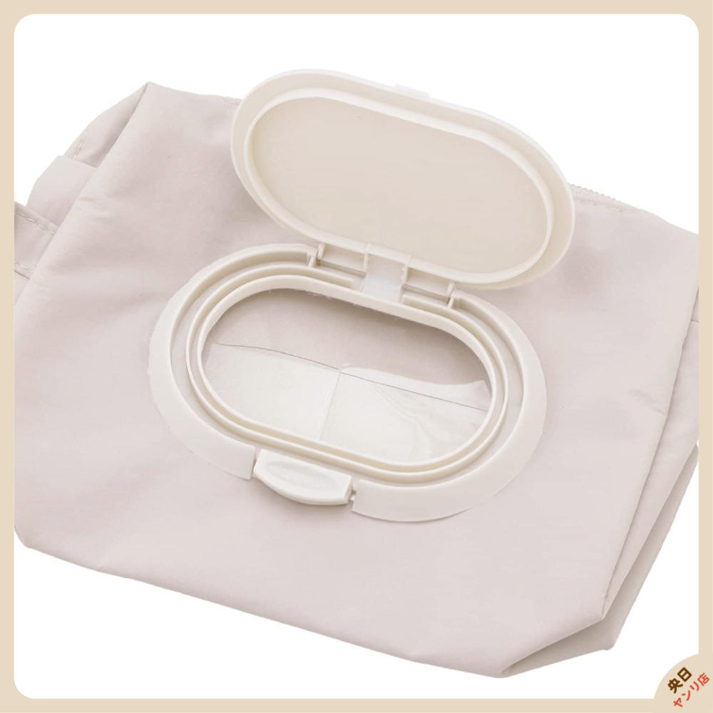 日本 3COINS 濕紙巾袋 濕紙巾收納 濕紙巾 濕紙巾外出袋 濕紙巾外出包 便攜式 外出包 推車濕紙巾-細節圖3