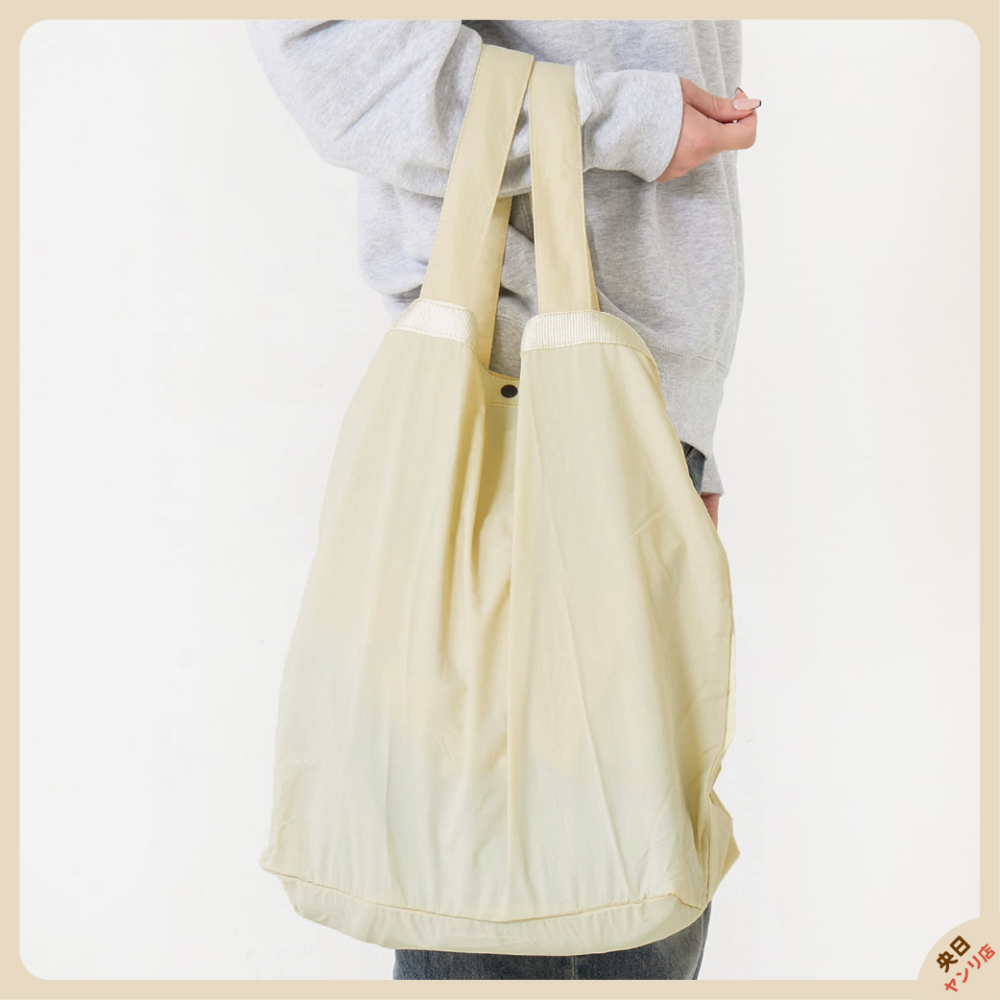 日本 3COINS 雙肩背兩用環保袋 2WAY 環保袋 折疊購物袋 多用途購物袋 買菜包 購物袋-細節圖5