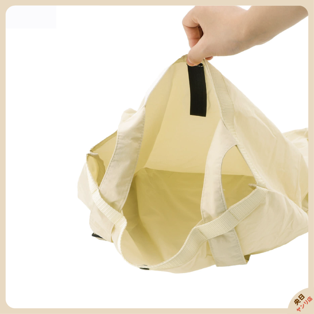 日本 3COINS 雙肩背兩用環保袋 2WAY 環保袋 折疊購物袋 多用途購物袋 買菜包 購物袋-細節圖7