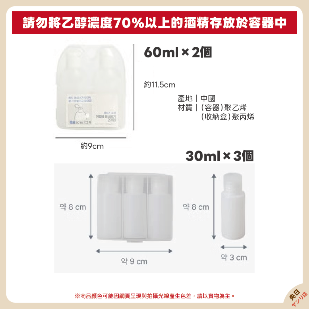 韓國 大創 DAISO 分裝瓶 旅行分裝瓶 盥洗用具 旅行組 附收納盒 盥洗組 旅行盥洗組 盥洗包-細節圖2