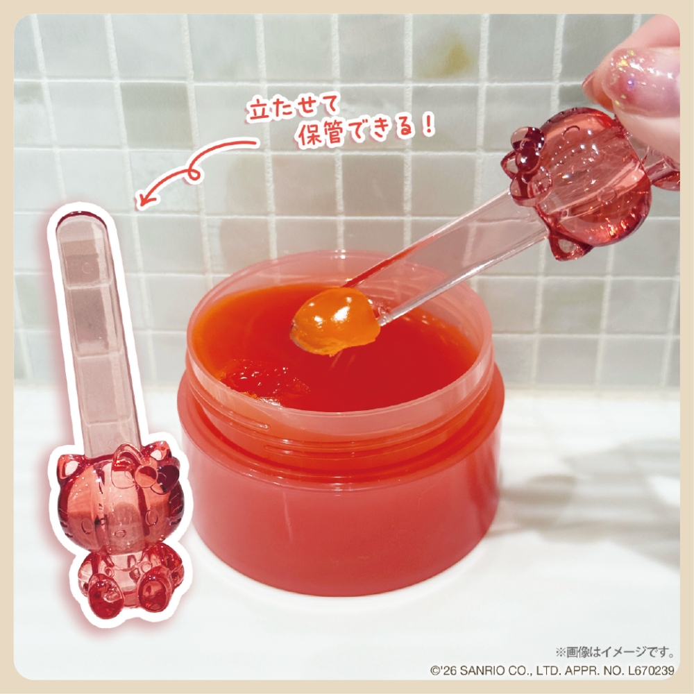 日本 DAISO 大創 三麗鷗 SANRIO 凱蒂貓 Kitty 保養工具 挖勺 刮勺 面膜夾 刮刀-細節圖5