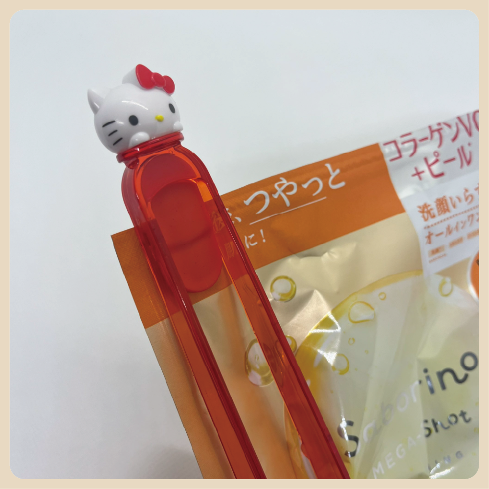 日本 DAISO 大創 三麗鷗 SANRIO 凱蒂貓 Kitty 保養工具 挖勺 刮勺 面膜夾 刮刀-細節圖6