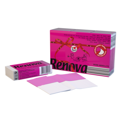 【RENOVA】葡萄牙進口天然彩色香氛紙手帕 彩色衛生紙 彩色紙手帕 1組x6包x9張 芭比粉