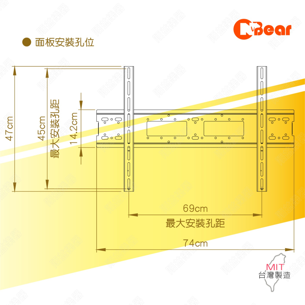 電視架 天花板雙螢幕電視伸縮垂吊支架 電視懸掛支架 雙螢幕電視架 顯示器吊掛支架 LCD-7-3HP+LCD-9-4B-細節圖3