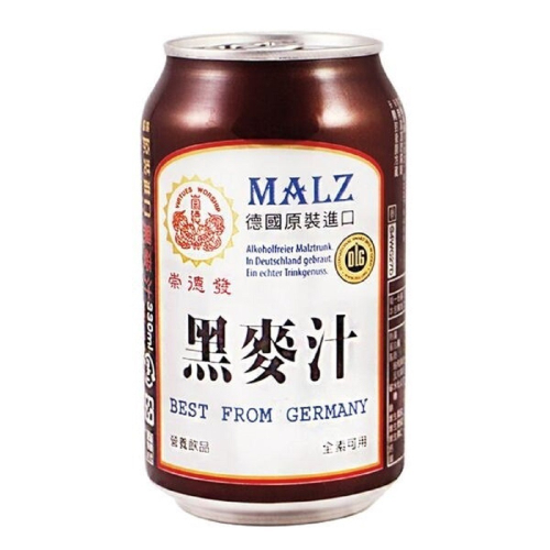 （免運惜福品）【崇德發】黑麥汁易開罐330ML*12罐(限重不可搭其他商品)