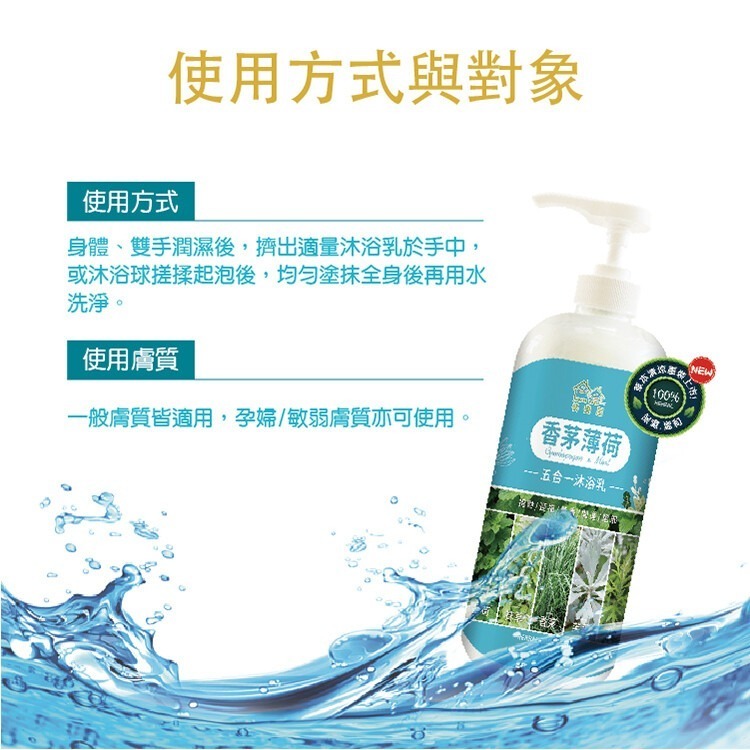 【HAPPY HOUSE】五合一香茅薄荷平安淨身沐浴乳-細節圖4