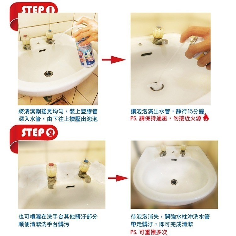 【HAPPY HOUSE】 活氧酵素泡泡水管清潔劑300ml-細節圖8