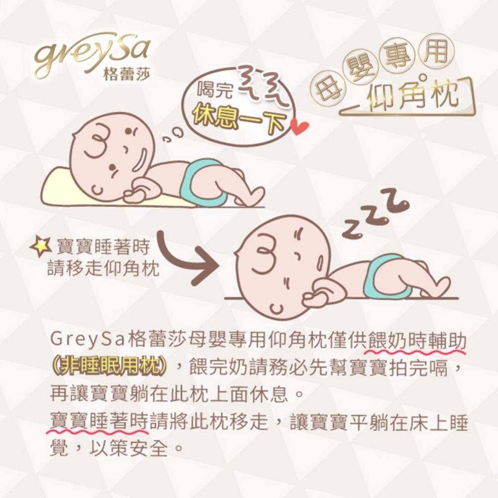 【GreySa格蕾莎-台灣製造】母嬰專用仰角枕-細節圖8