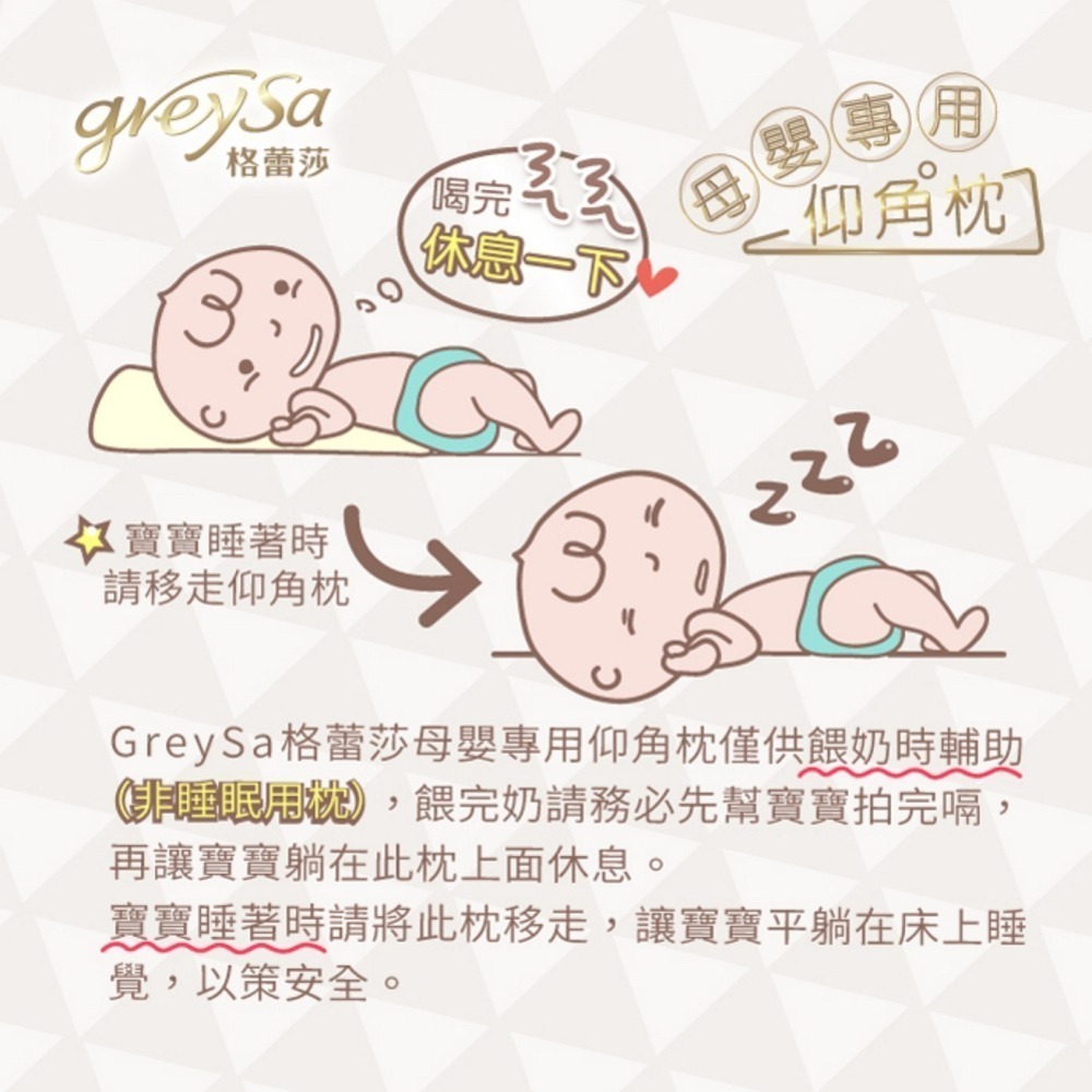 【GreySa格蕾莎-台灣製造】母嬰專用仰角枕-細節圖8