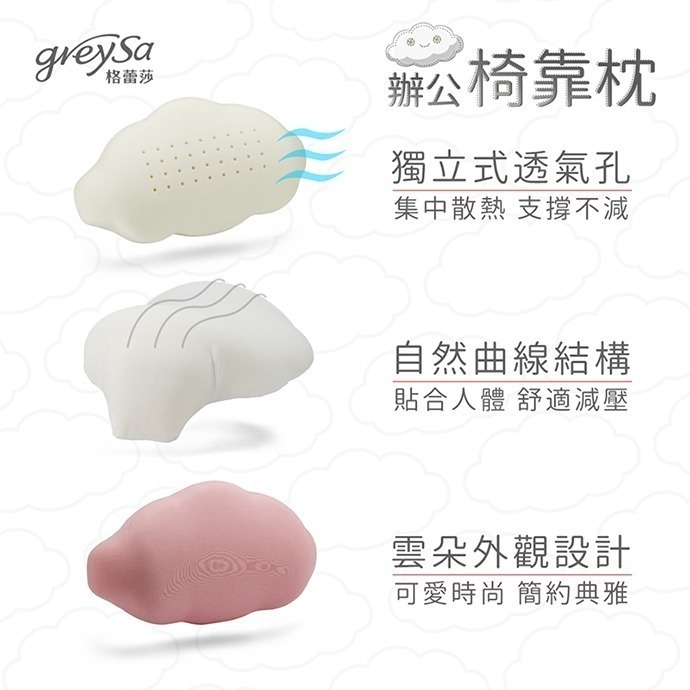 【GreySa格蕾莎-台灣製造】辦公椅靠枕-細節圖3