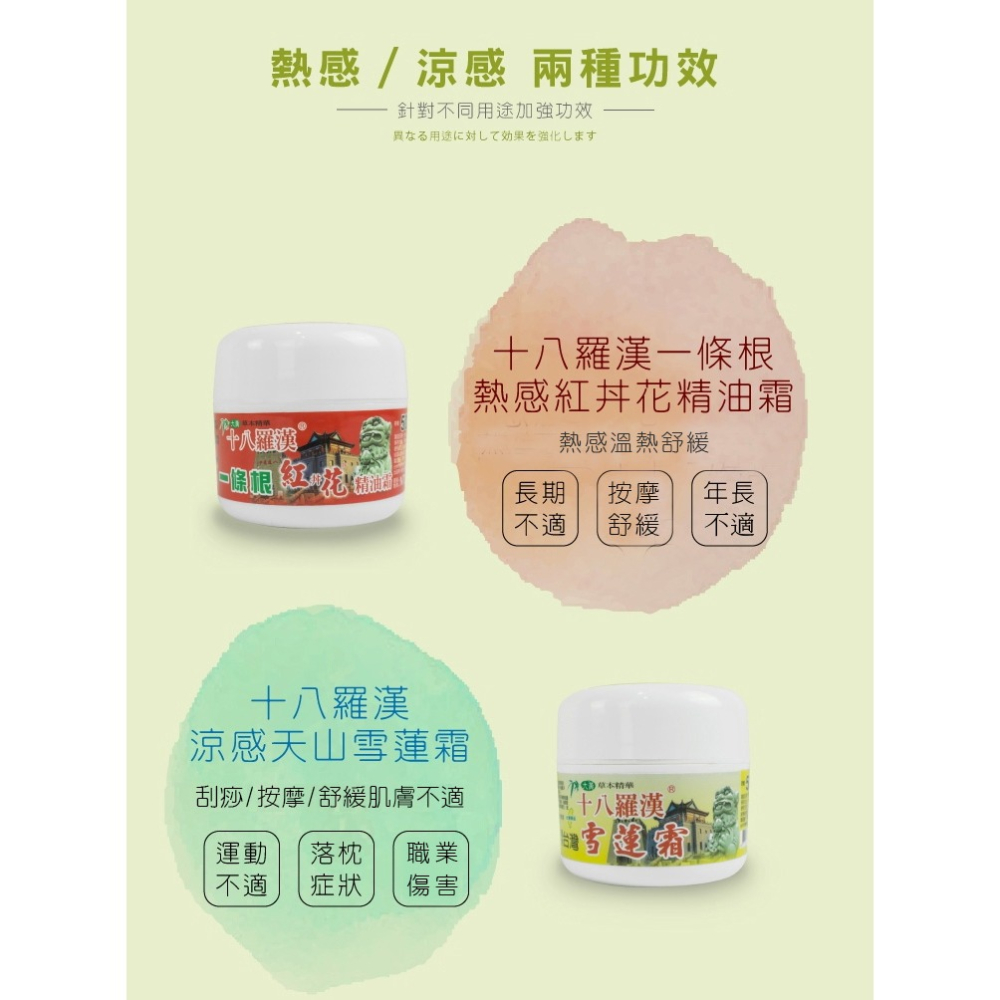 【十八羅漢】一條根按摩精油霜 50G-細節圖3