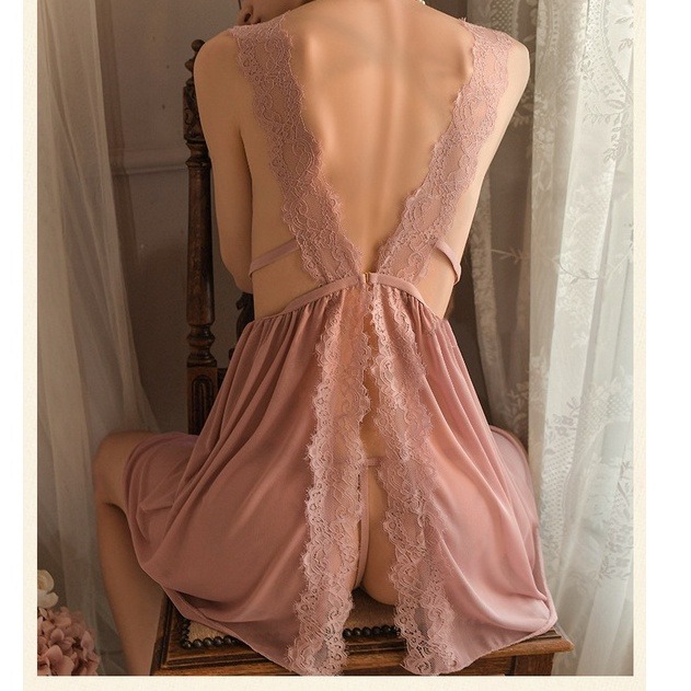 午夜衣櫥🌹現貨🔥睡裙 性感睡衣 睡衣裙 薄紗睡衣 情趣睡衣 開衩睡衣 性感睡衣大尺碼 大尺碼情趣 情趣大尺碼睡衣-細節圖4