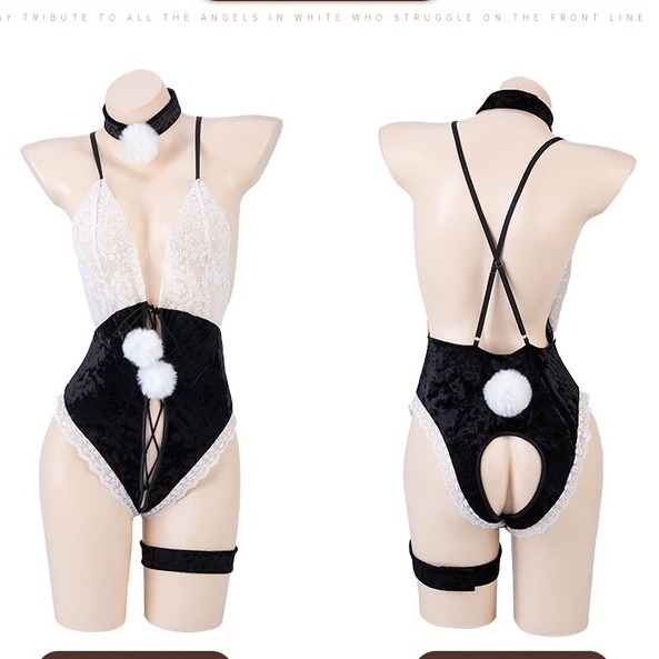 午夜衣櫥🌹現貨🔥情趣內衣 兔女郎 情趣衣服 情趣睡衣 情趣衣 情趣角色服 連體衣 開檔連身衣 情趣服 性感內衣-細節圖9