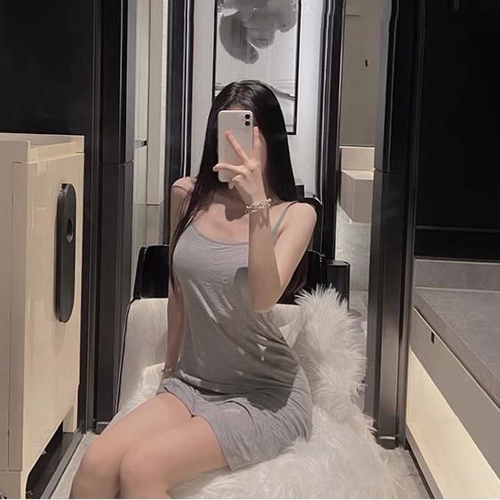 ᴹˢ朵•午夜衣櫥🌹現貨🔥性感睡衣 莫代爾睡衣 胸墊睡衣 居家服 睡衣女 睡裙 睡衣裙 連身睡衣 吊帶睡衣無袖睡衣-細節圖9