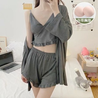 ᴹˢ朵•午夜衣櫥🌹現貨🔥睡衣套裝 胸墊睡衣 莫代爾睡衣 性感睡衣 睡裙 睡衣裙 小胸睡衣 連身睡衣 睡衣褲居家服-細節圖6