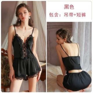 ᴹˢ朵•午夜衣櫥🌹現貨🔥性感睡衣 莫代爾睡衣 胸墊睡衣 睡褲 居家短褲 居家服 睡衣女 睡裙 睡衣裙 吊帶睡衣無袖-規格圖9