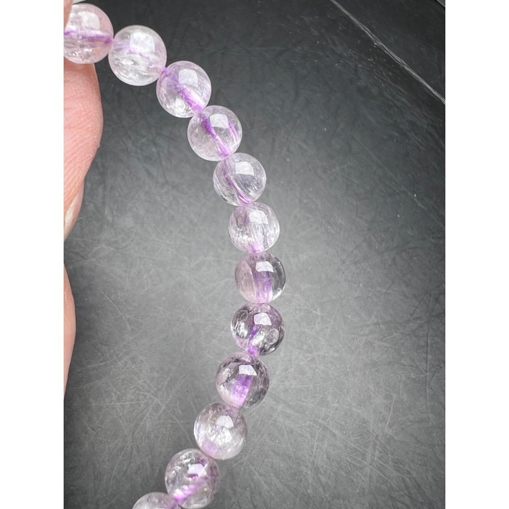 雙12特賣會～D19冰透拉絲紫鋰輝6mm單圈-細節圖2