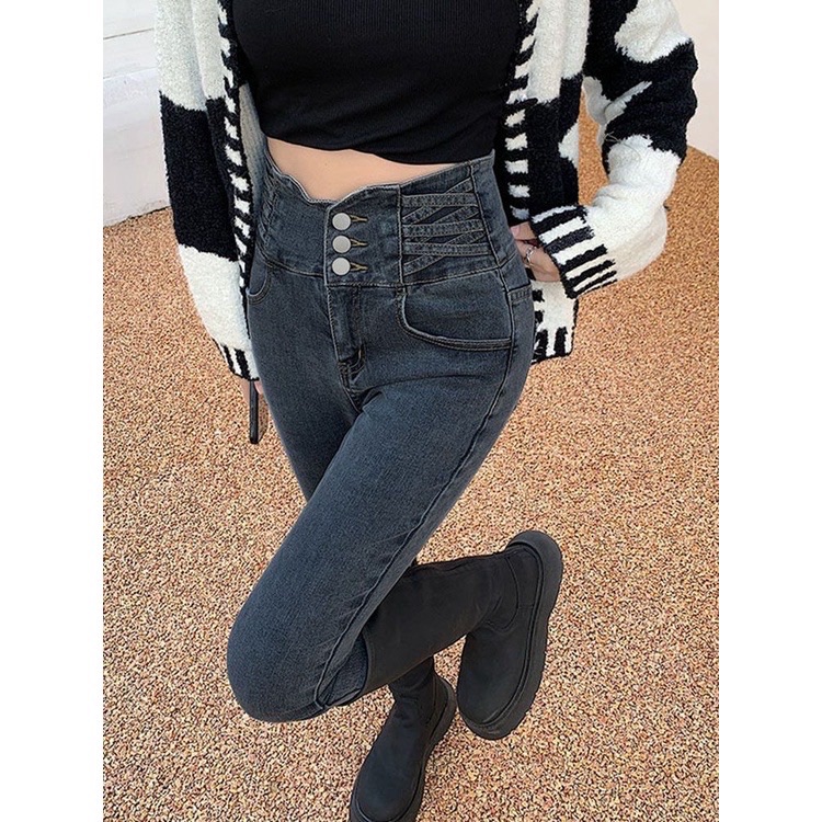 超顯腿長的高腰牛仔褲💖-細節圖2