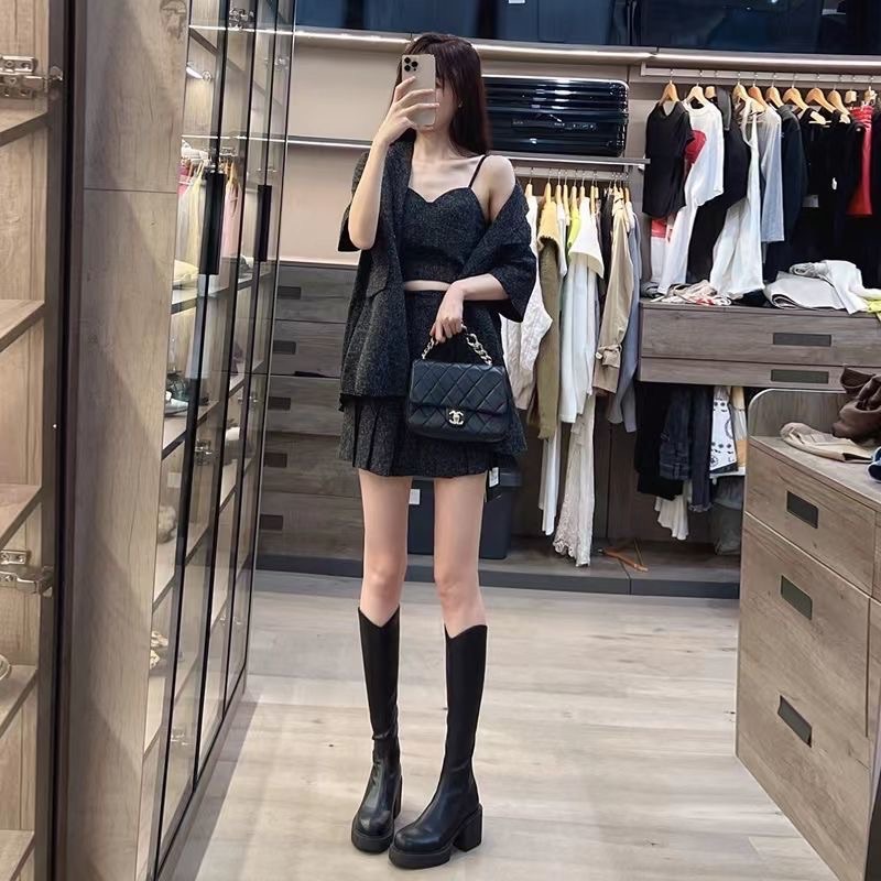 顯瘦高筒粗根長靴💖-細節圖2