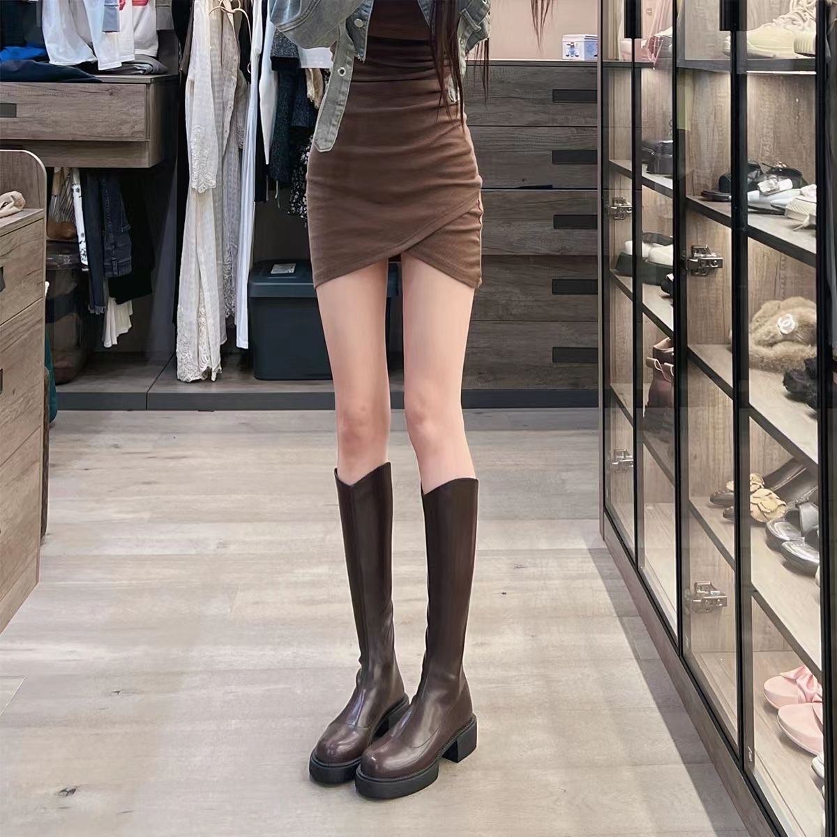 顯瘦高筒粗根長靴💖-細節圖3