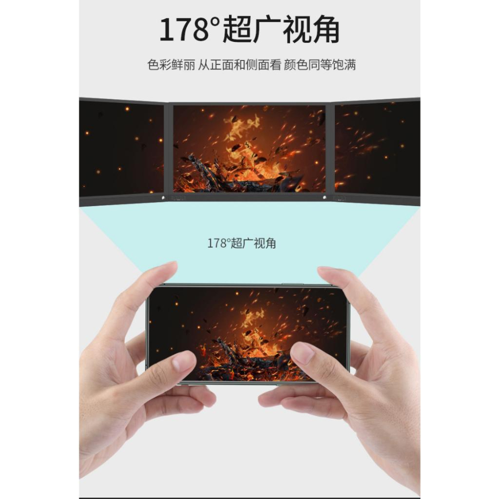 台灣出貨送皮套+線 1080P螢幕15.6吋攜帶式IPS顯示器Type-c接口 HDMI遊戲外接手機switch同屏-細節圖9