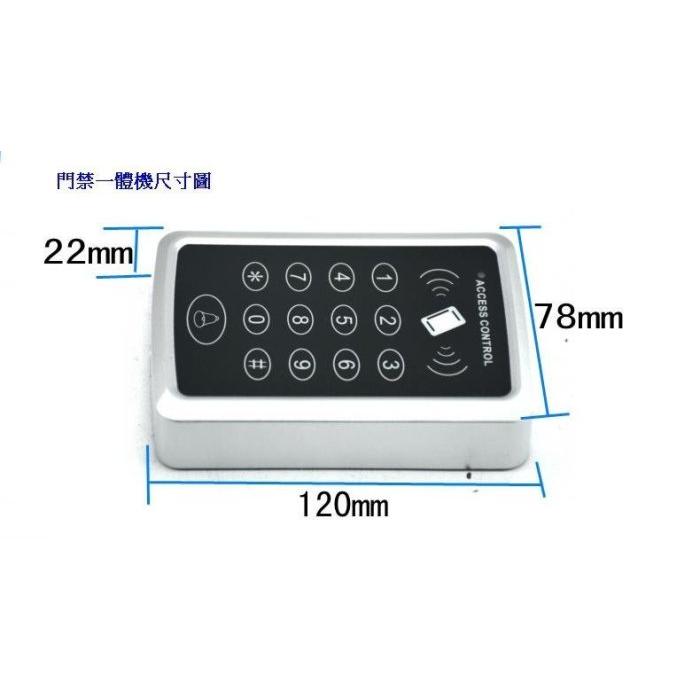 新款防水單機型門禁讀卡機一體機125KHz EM 可另購電源變壓器-細節圖2