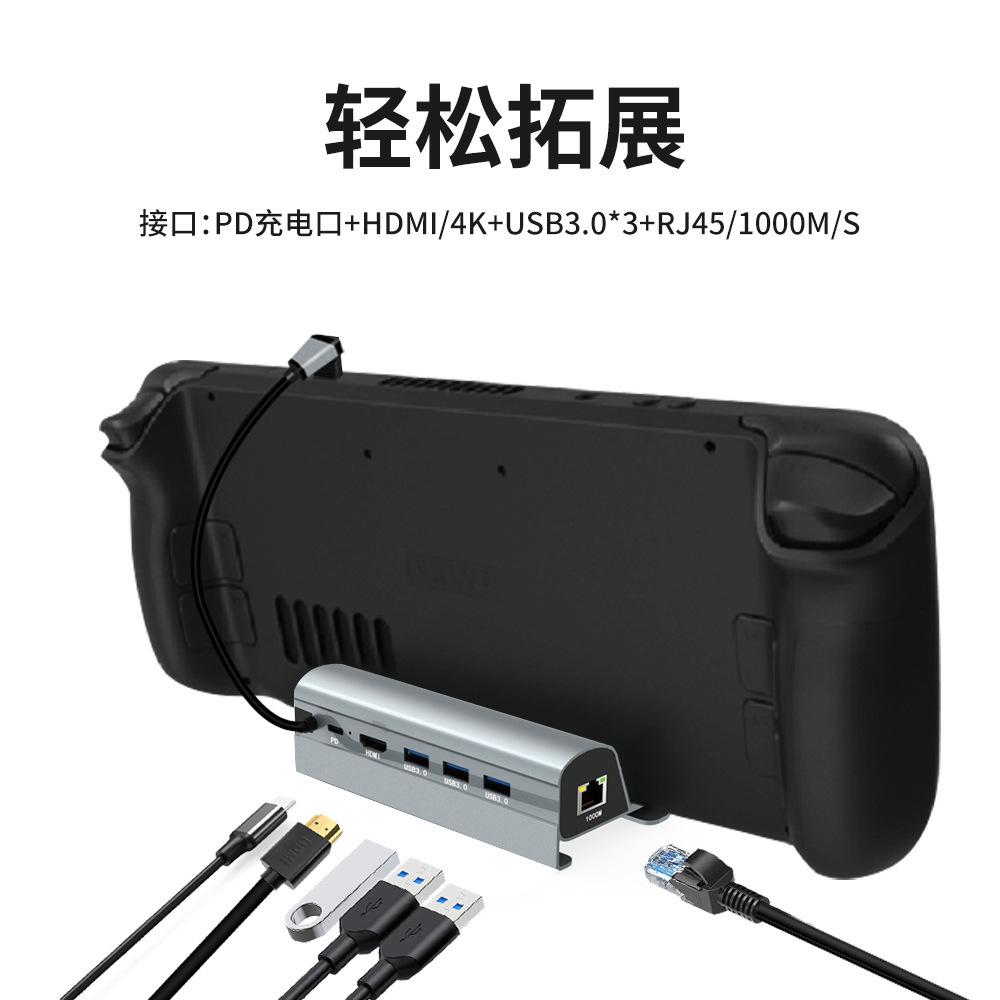 Steam Deck Rog Ally SWITCH通用底座鋁合金多功能擴展HUB PD充電座-細節圖5