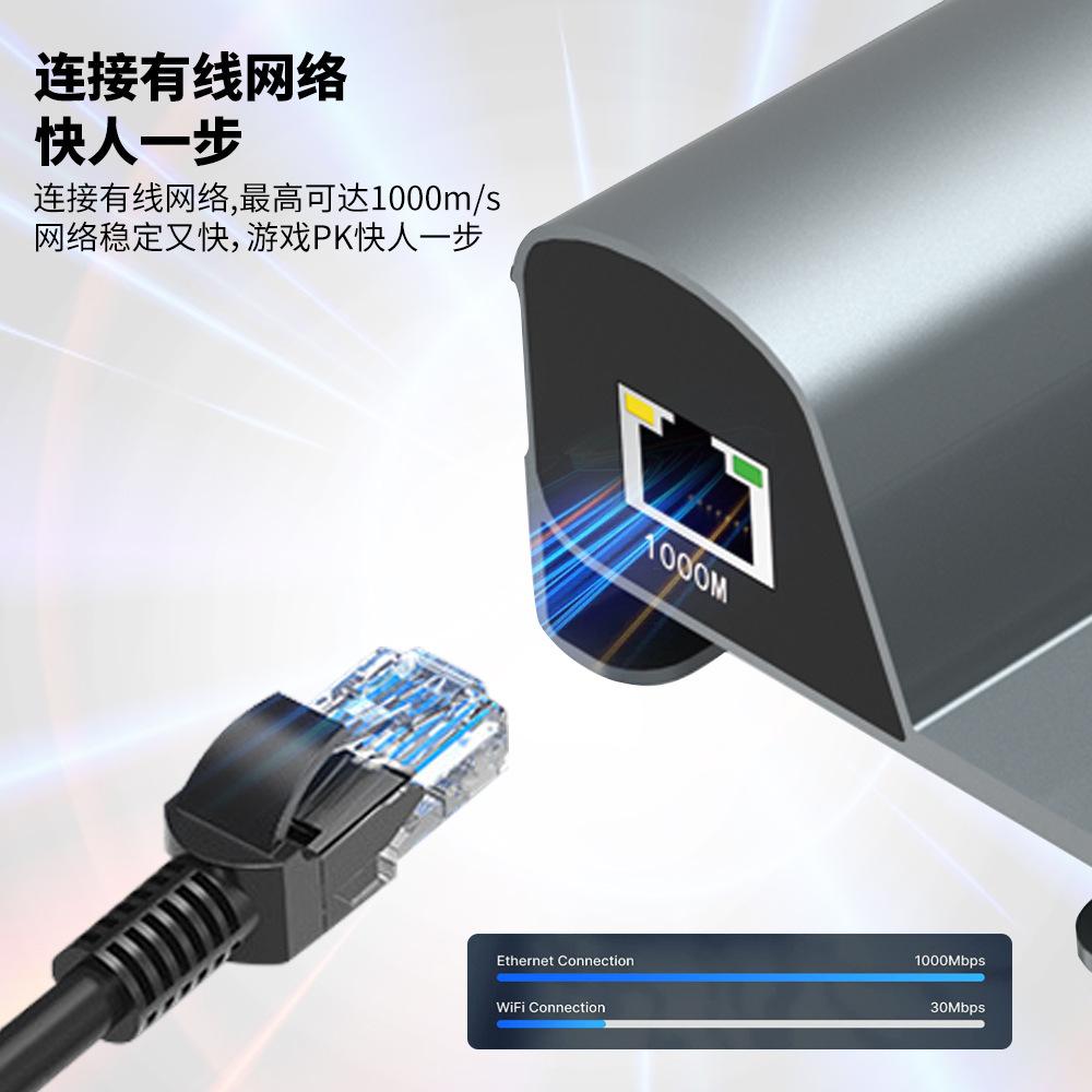 Steam Deck Rog Ally SWITCH通用底座鋁合金多功能擴展HUB PD充電座-細節圖6