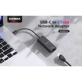 edimax 訊舟 eu-4307 v2 usb type-c 轉2.5gbe 超高速網路卡