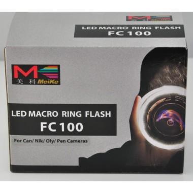 美科FC100環型閃光燈 MEIKE FC-100 LED持續燈導光微距近攝-細節圖3