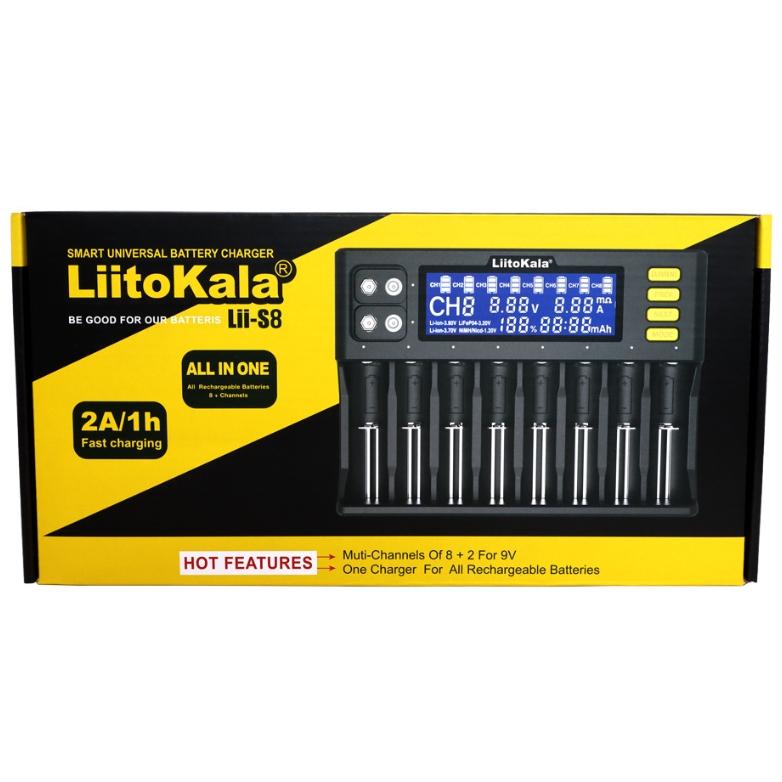 LiitoKala   四通道 lii-S8 8槽18650 9V 鋰電池鎳氫充電器-細節圖3