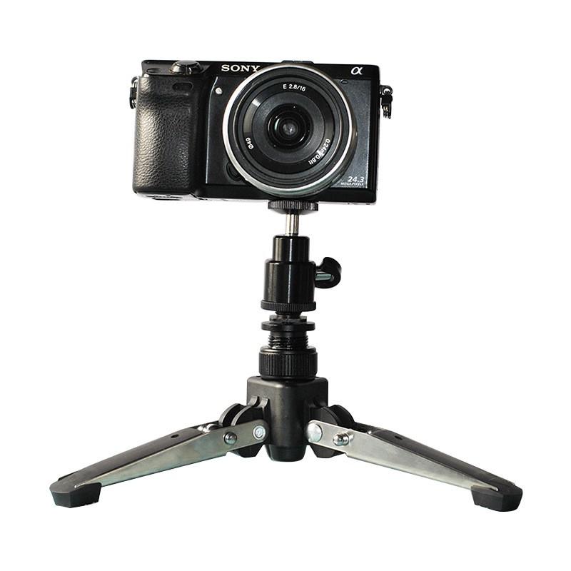 1/4 金屬萬用桌上型萬向三腳架支撐架 獨腳器 支架 單腳架底座-細節圖4