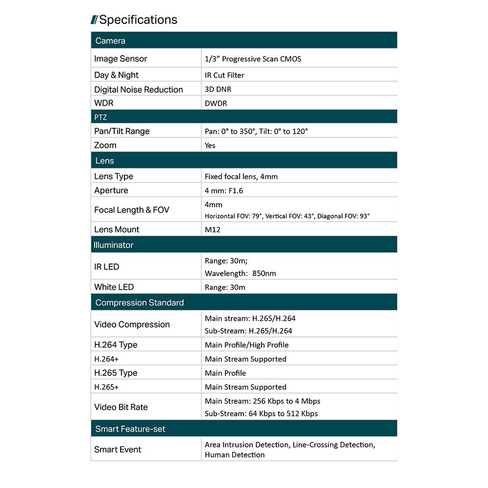 TP-LINK VIGI C540 4MP戶外防水全彩夜視旋轉式監視器 POE網路監控攝影機智慧偵測/自動追蹤-細節圖2
