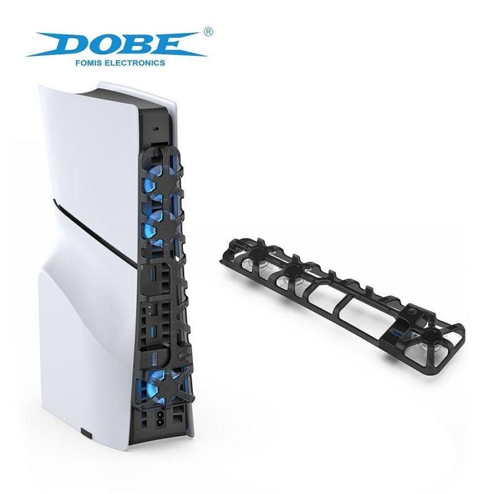 PS5 SLIM薄型主機專用DOBE光碟機版 數位版 USB3.0外掛科技冷光藍散熱風扇 開機啟動TP5-3538-細節圖3