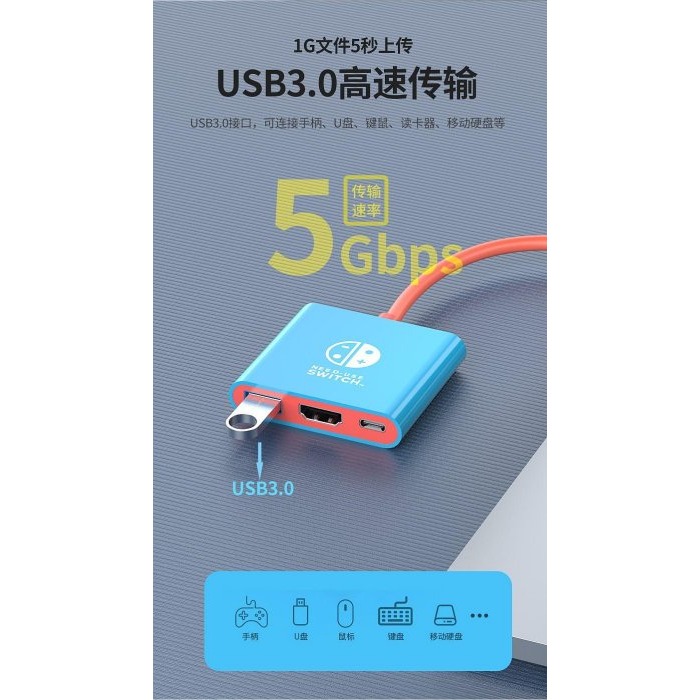 【紘普】TYPEC轉HDMI適Switch2高畫質4K底座投屏線 蘋果手機筆電螢幕投射邊玩邊充電PD100W-細節圖9