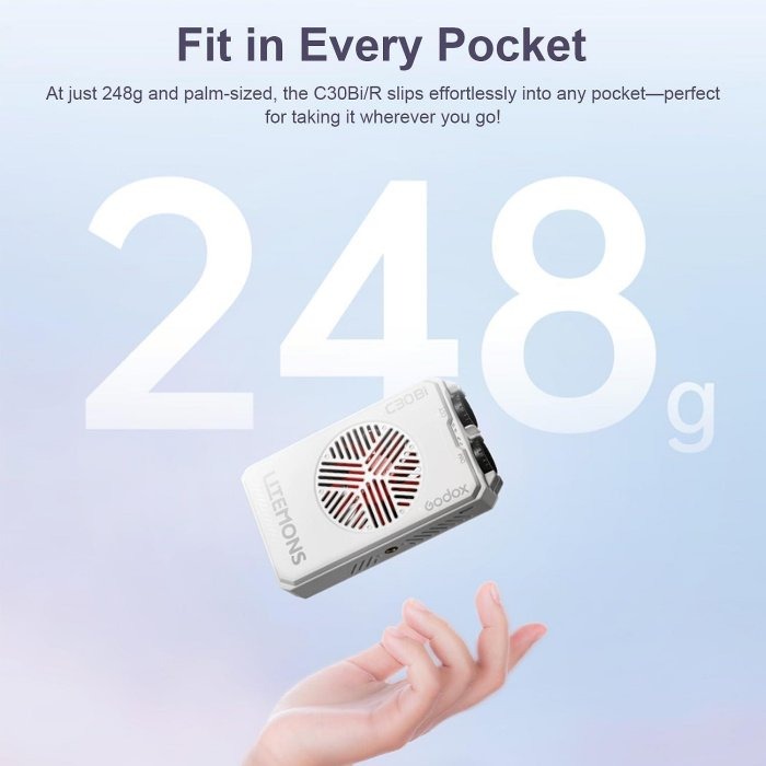 神牛Godox Litemons C30Bi LED攝影燈 雙色溫2800k6500K 航空晶片級封裝LED燈珠-細節圖4