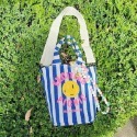 Chellmee ✈️韓國代購✈️「MAKOMAKI  」笑臉條紋水桶包 手提包 肩背包-規格圖6