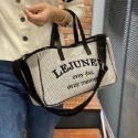 Chellmee ✈️韓國代購✈️「 Le junevk」 字母刺繡設計托特包 手提包 肩背包-規格圖7