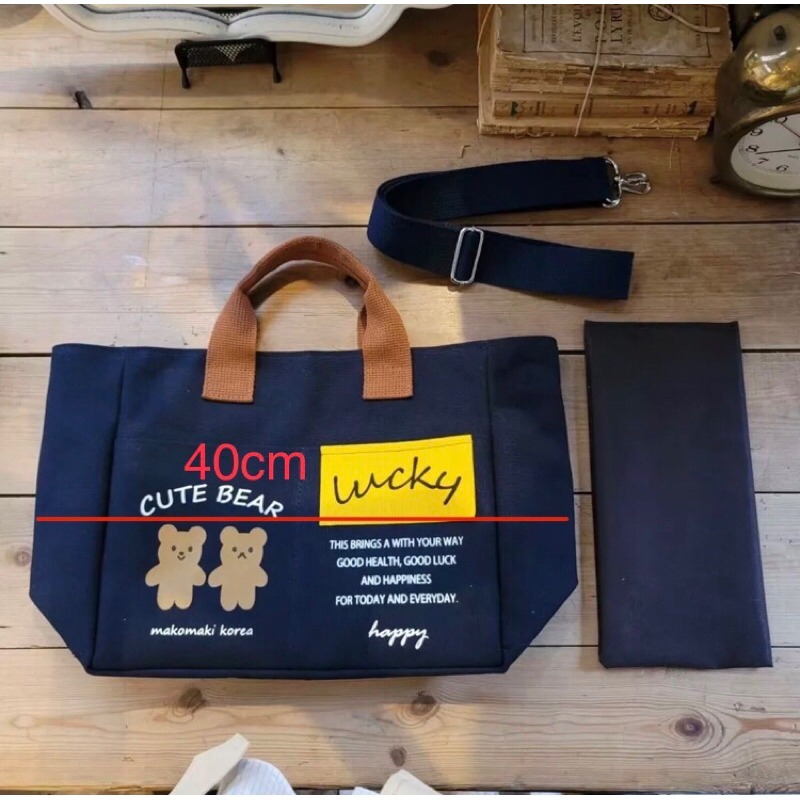 Chellmee ✈️韓國「MAKOMAKI 」幸運熊熊 手提包 側背包 肩背包-細節圖5