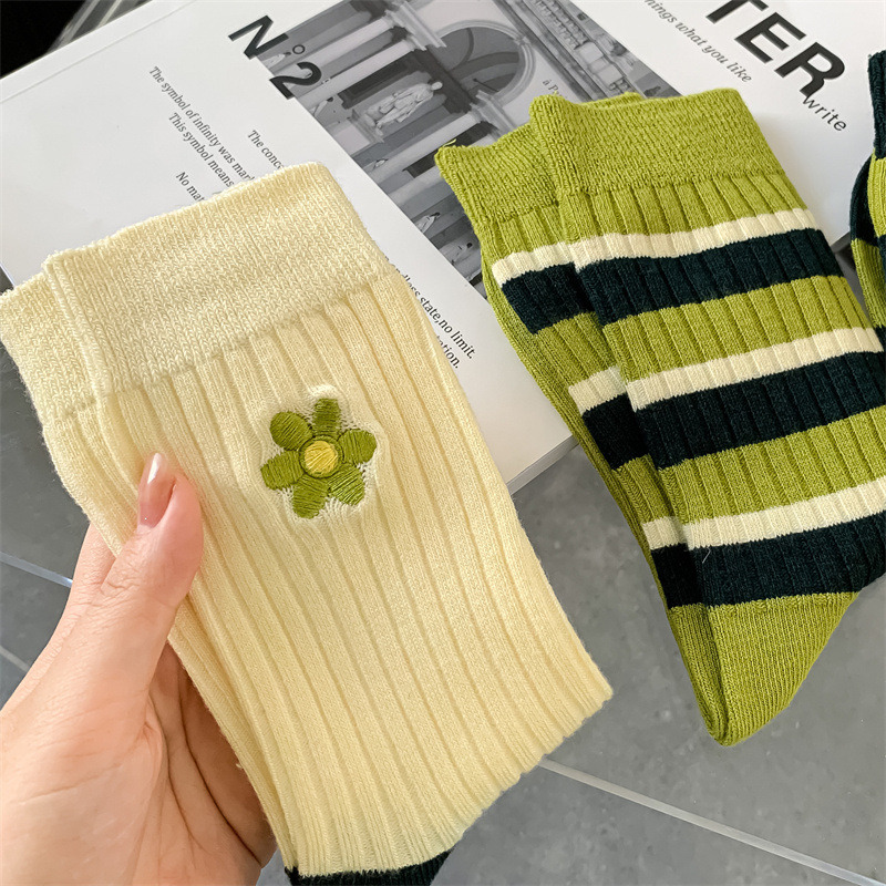 現貨 撞色潮流中筒襪 踝襪 中統襪 素色襪 潮流百搭 棉襪 襪子【D551】-細節圖2