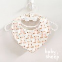 【babysheep】排排熊圍兜 蛋型圓兜 三角圍兜 男寶圍兜 寶寶口水巾 手作圍兜 圍兜 口水巾 吸水兜 客製-規格圖5