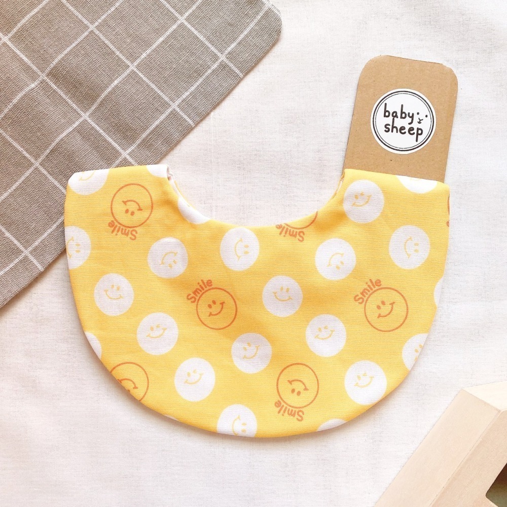 【babysheep】6層微笑好心情圍兜 蛋型圓兜 男寶 圍兜兜 寶寶口水巾 手作圍兜 圍兜 口水巾 吸水兜 兜兜 客製-細節圖3